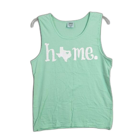 Comfort Colors Mint Green HOME Texas Sleeveless Tee Tank Adult M - Picture 1 of 3